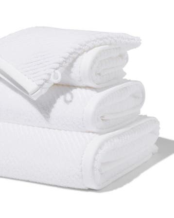HEMA Handdoek - zware kwaliteit diagonaal wit, Huis en Inrichting, Badkamer | Badtextiel en Accessoires, Verzenden, Nieuw, Wit