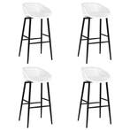 vidaXL Barstoelen 4 st wit, Huis en Inrichting, Barkrukken, Verzenden, Nieuw