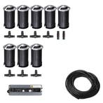 8x LED tuinpad spot - 12V - 2 kanten - 41mm - complete set, Ophalen of Verzenden, Nieuw