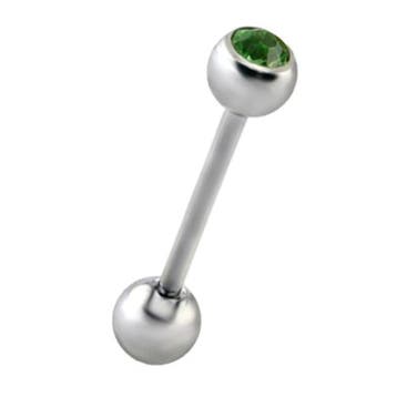 Fako Bijoux - Tongpiercing - Kristal - Groen, Verzenden, Nieuw