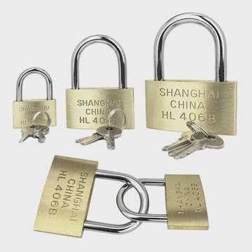 Messing Hangslot Set - Compacte Beveiliging voor Koffers, Ka, Verzenden, Nieuw