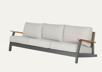 Suns Siena driezits loungebank soft grey SUPERSALE |, Ophalen of Verzenden, Nieuw