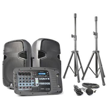 VONYX PSS302 Draagbare 300W Geluidsset met 10 inch Speakers,, Ophalen of Verzenden, Nieuw