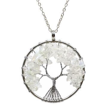 Fako Bijoux - Ketting - Chakra Reiki - Levensboom XL - Opaal, Verzenden, Nieuw