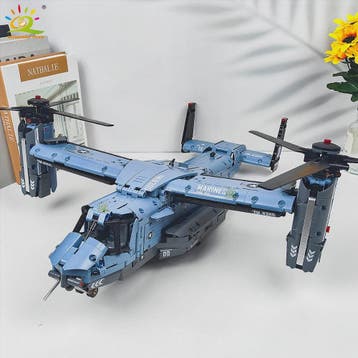 Bouwset V-22 Tiltrotor Vliegtuig & Helikopter - 1389 Stukjes, Verzenden, Nieuw