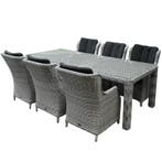 Darwin Bergamo dining tuinset 240x100xH75 cm wit, Ophalen of Verzenden, Nieuw, Wicker
