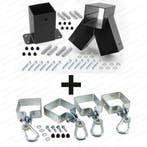 Aanbouwschommel set dubbel vierkant schuin zwart, Ophalen of Verzenden, Nieuw