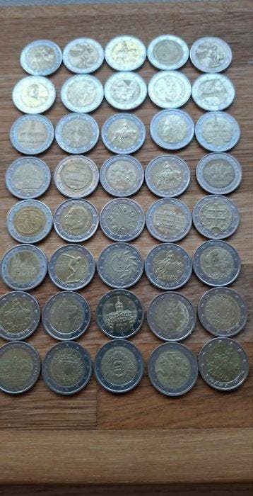 Europa. 2 Euro Various Years (40 coins) (Zonder