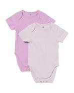 HEMA Babyromper LENZING™ ECOVERO™ rib - 2 stuks lila, Verzenden, Nieuw