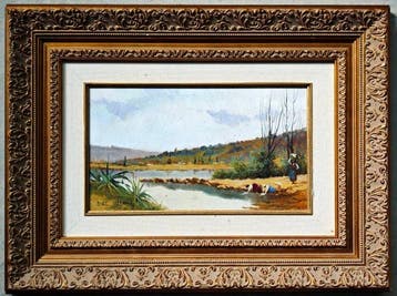 Diaz Villamil (1959) - NO RESERVE - Bord de rivière avec