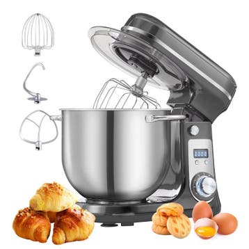 Keukenmachine 1200W 6L RVS 6 Snelheden Stil Multifunctioneel, Verzenden, Nieuw