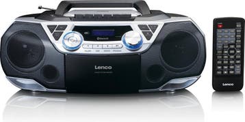 Draagbare radio - Boombox - CD Speler - Zilver - Lenco - SCD, Audio, Tv en Foto, Luidsprekers, Verzenden, Zo goed als nieuw
