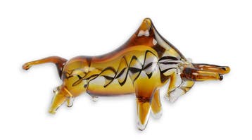MURANO STIJL GLAZEN BEELDJE VAN EEN STIER (Interieur), Verzenden, Nieuw