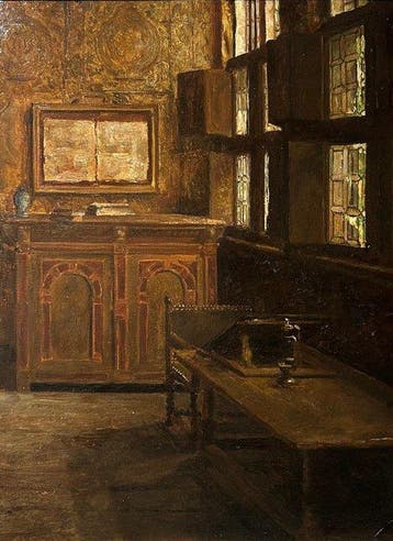 Evert Larock (1865-1901) - Interieur, Antiek en Kunst, Kunst | Schilderijen | Klassiek