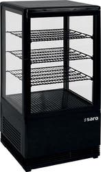SARO Mini-koelvitrine 70 liter - SC 70 zwart, Verzenden, Nieuw in verpakking, Koelen en Vriezen