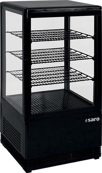 SARO Mini-koelvitrine 70 liter - SC 70 zwart, Verzenden, Nieuw in verpakking, Koelen en Vriezen