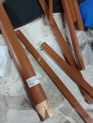Parasol 350cm Groen - Retourdeal - 59% Korting, Tuin en Terras, Ophalen of Verzenden, Zo goed als nieuw, 3 tot 4 meter, Stokparasol