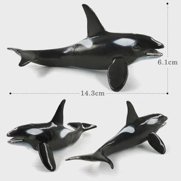 Miniatuur Zeedieren Figuren Set: Orka, Haai, Walrus, Zeeleeu