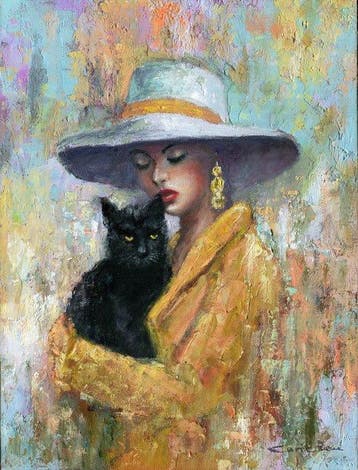 Enric Renè (XX) - La dama y el gato negro