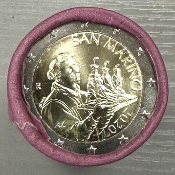 San Marino. 2 Euro 2020 (25 monnaies) en rouleau (Zonder