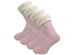 4 paar Merinowollen Huissokken - Roze, Verzenden, Nieuw