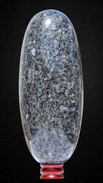 Grote 12,4 kg zilveren larvikietsteen Shiva Lingam - 36,5 cm