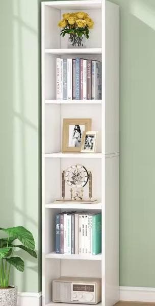 Hoge Hoekkast – Moderne Boekenkast met 6 Planken, Verzenden, Nieuw