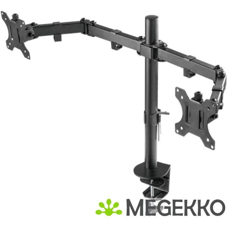 Deltaco GAM-040 32  Dual Monitor Arm, Computers en Software, Monitoren, Nieuw, Verzenden