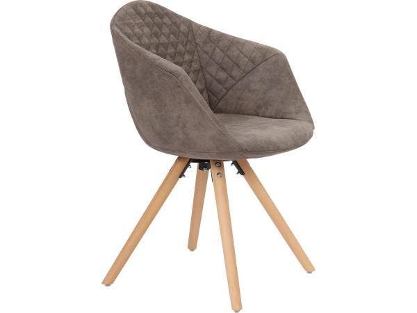 Veiling - Kayoom Eetkamerstoel Chadwick (Set van 4) - Grijs/, Huis en Inrichting, Stoelen, Nieuw