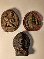 Antiek Tegel (3) - Buddhisme - Antiek - 1850-1900