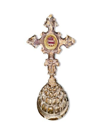 Reliekhouder - Hout, Glas, Textiel - 1750-1800 - Heilige