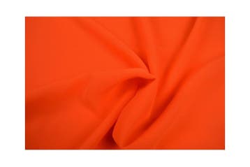 15 meter chiffon stof - Donker oranje, 120 cm of meer, Oranje, Ophalen of Verzenden, Polyester