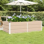 vidaXL Plantenbak Ivoor 160 x 80 x 45 cm Staal, Tuin en Terras, Bloembakken en Plantenbakken, Verzenden, Nieuw, Metaal, 60 tot 100 cm