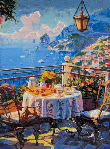 Giuseppe Longo (XX-XXI) - Terrazza su Capri
