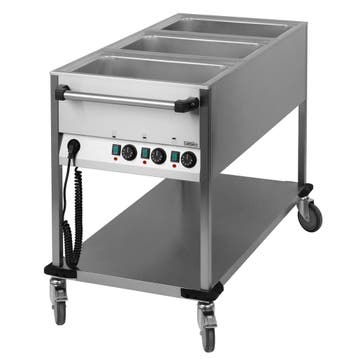 Bain Marie RVS Trolley | 1.25kW | 3x 1/1 GN | Aftapkraan |, Verzenden, Nieuw in verpakking