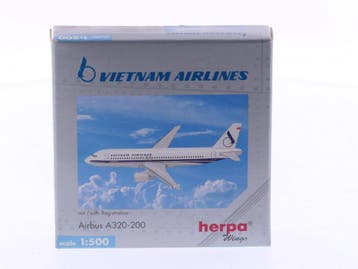 Schaal 1:500 Herpa 501729 Vietnam Airlines Airbus A320-20..., Ophalen of Verzenden, Zo goed als nieuw
