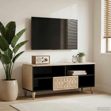 vidaXL Tv-meubel 100x33x46 cm massief mangohout, Verzenden, Nieuw, Overige houtsoorten