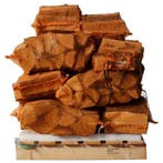 20 zakken ovengedroogd gekloofd elzen haardhout à 22L 25cm, Minder dan 3 m³, Ophalen of Verzenden, Overige houtsoorten, Blokken