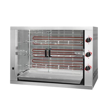 GGM Gastro | Elektrische kippengrill roterend - 14,4kW - 3 |, Verzenden, Nieuw in verpakking, Fornuis, Frituur en Grillen