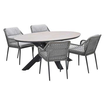 Garden Impressions Pemba tuinset 5-delig - Tulli tuintafel, Verzenden, Nieuw