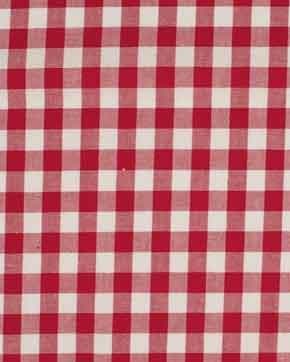 Katoen Ruit Rood 10 mm, Nieuw, Rood