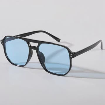Retro Vierkante Zonnebril Unisex - Stijlvolle Dubbele Brug &, Verzenden, Nieuw