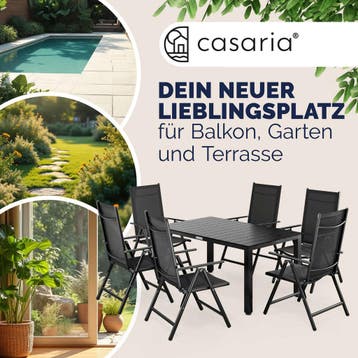 Tuinset Bern 7-delig Antraciet Aluminium met WPC Tafelblad, Tuin en Terras, Tuinsets en Loungesets, Verzenden, Nieuw