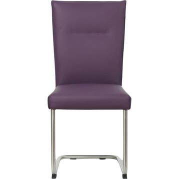 Set van 6 Leren eetkamerstoelen Retro - Toledo Aubergine, Huis en Inrichting, Stoelen, Ophalen of Verzenden, Nieuw, Leer, Vijf, Zes of meer stoelen