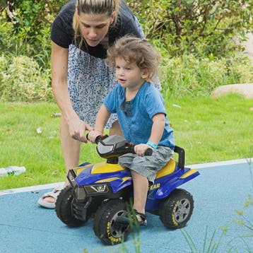 Kinder Quad Loopauto met Licht en Geluid - Blauw/Geel (18-36, Verzenden, Nieuw