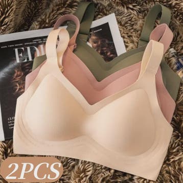 Set van 2 Naadloze Comfort BH's met V-hals en Brede Bandjes, Kleding | Dames, Verzenden