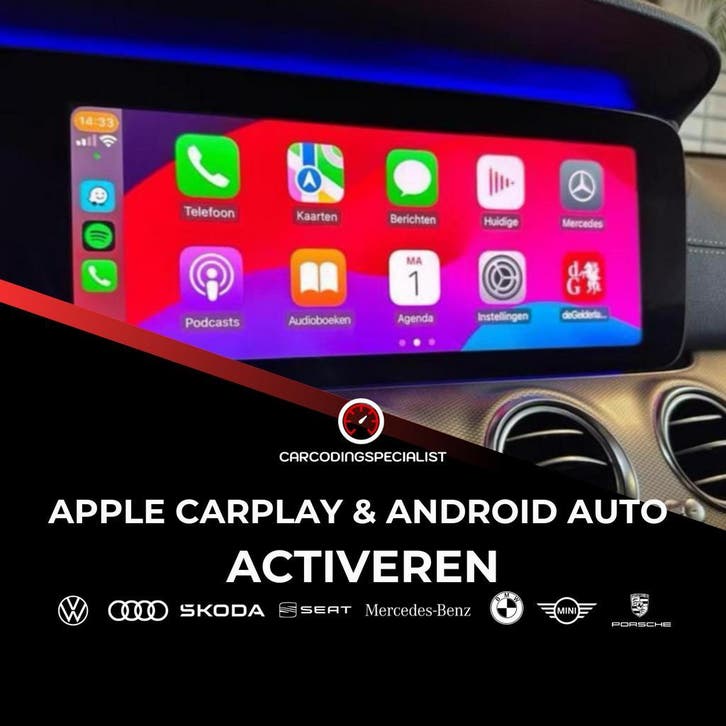 Mercedes Apple Carplay / Android activeren / vrijschakelen, Diensten en Vakmensen, Auto en Motor | Monteurs en Garages, Overige werkzaamheden