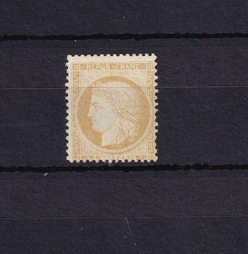 Frankrijk 1871 - Ondertekend, Cérès 15ct bistre,, Gestempeld