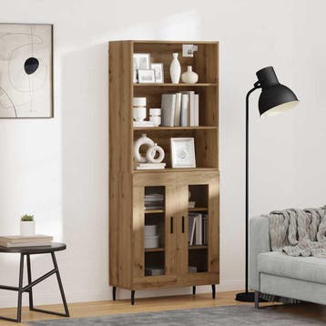 vidaXL buffetkast 2 st Artisan Eiken 69,5 x 32,5 x 180 cm, Minder dan 50 cm, Verzenden, Nieuw, Minder dan 100 cm