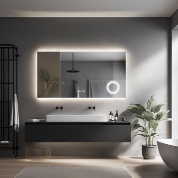 Badkamerspiegel met LED Verlichting en Verwarming 100x60cm -, Ophalen of Verzenden, Nieuw
